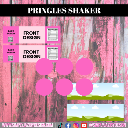 Pringles Shaker Template – Editable Canva Template for Party Favors | Includes Dome Mockup