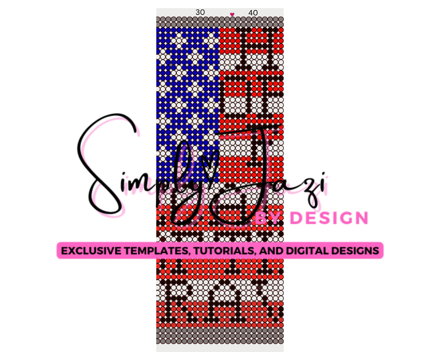 Flag Rhinestone 20oz Tumbler Template - SS10 Rhinestone Tumbler Template - 3mm Rhinestone Tumbler - Home of the Brave Because of the Free