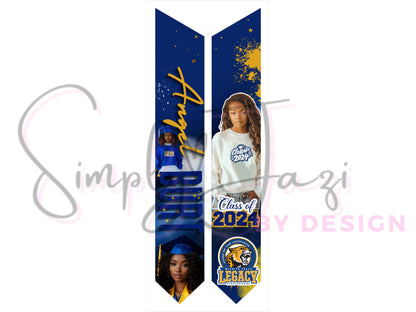 Editable Graduation Stole, Customizable Grad Stole, Canva Template, Sublimation Grad Stole, Graduation 2024, Senior Grad Stole, Senior 2024