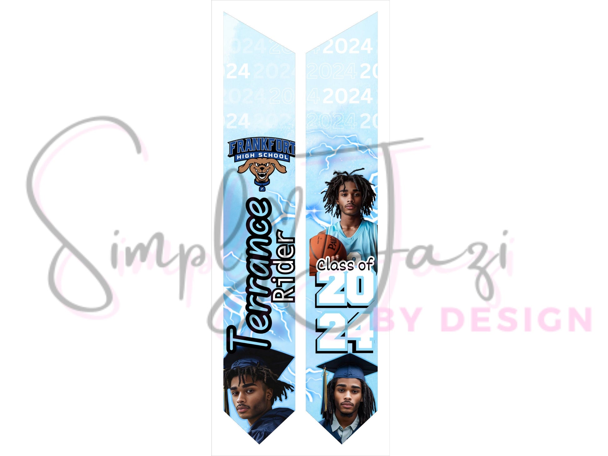 Editable Graduation Stole, Customizable Grad Stole, Canva Template, Sublimation Grad Stole, Graduation 2024, Senior Grad Stole, Senior 2024