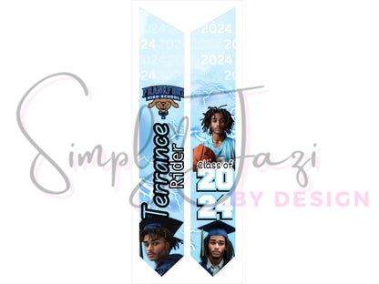 Editable Graduation Stole, Customizable Grad Stole, Canva Template, Sublimation Grad Stole, Graduation 2024, Senior Grad Stole, Senior 2024