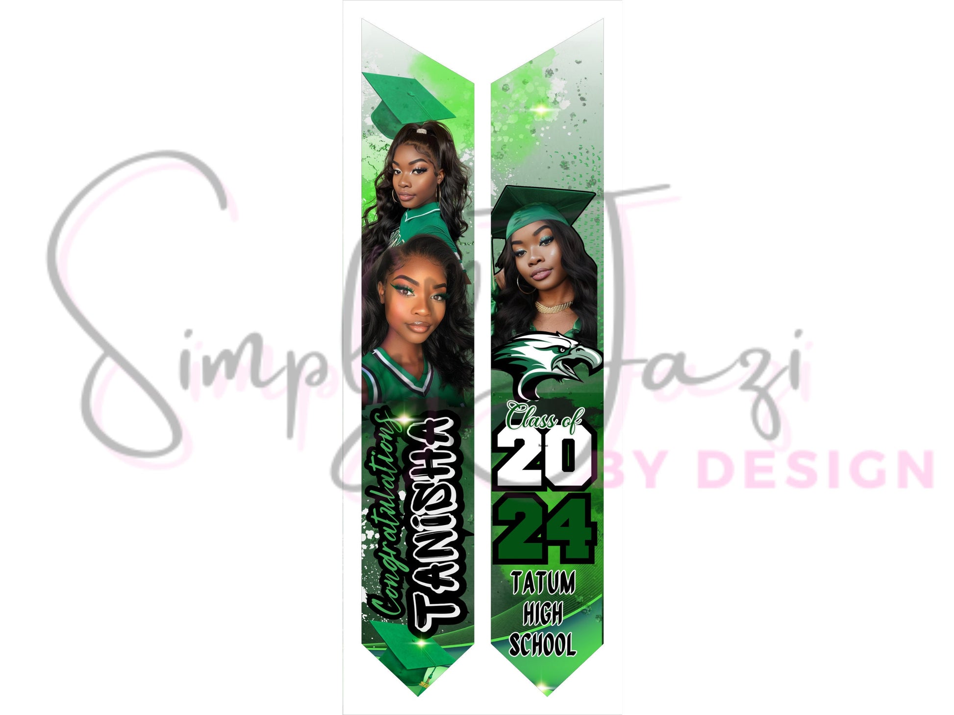 Editable Graduation Stole, Customizable Grad Stole, Canva Template, Sublimation Grad Stole, Graduation 2024, Senior Grad Stole, Senior 2024