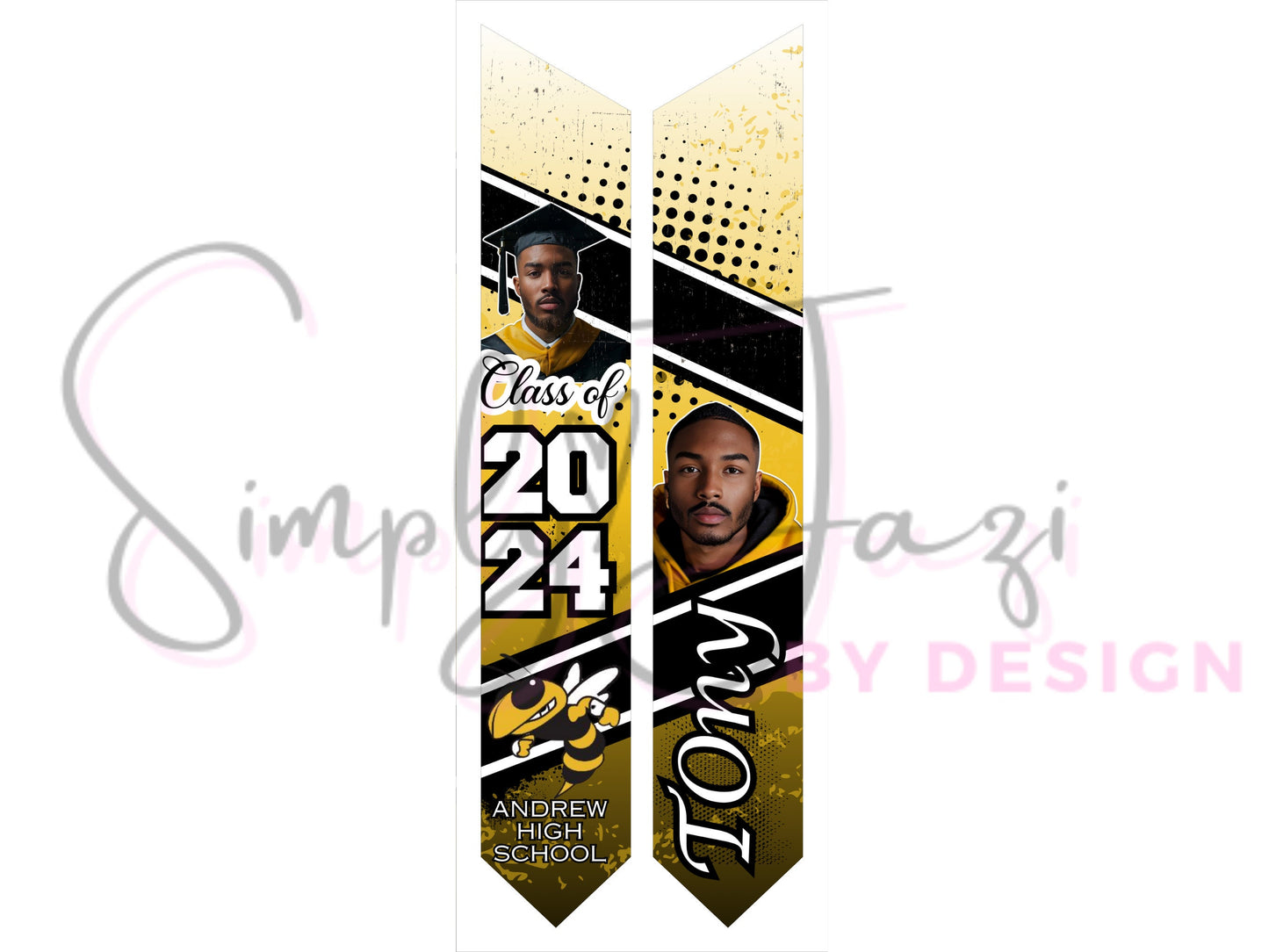 Editable Graduation Stole, Customizable Grad Stole, Canva Template, Sublimation Grad Stole, Graduation 2024, Senior Grad Stole, Senior 2024