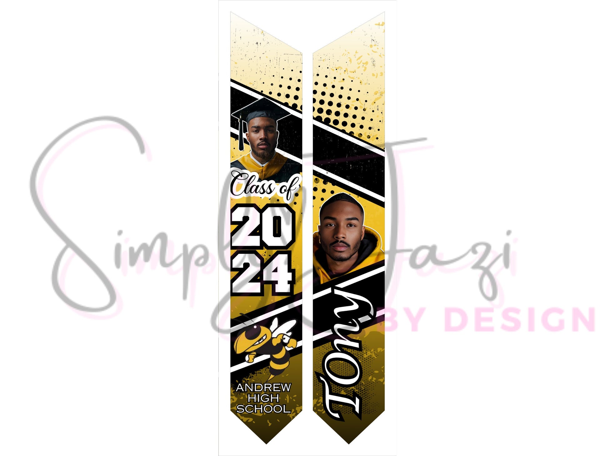 Editable Graduation Stole, Customizable Grad Stole, Canva Template, Sublimation Grad Stole, Graduation 2024, Senior Grad Stole, Senior 2024