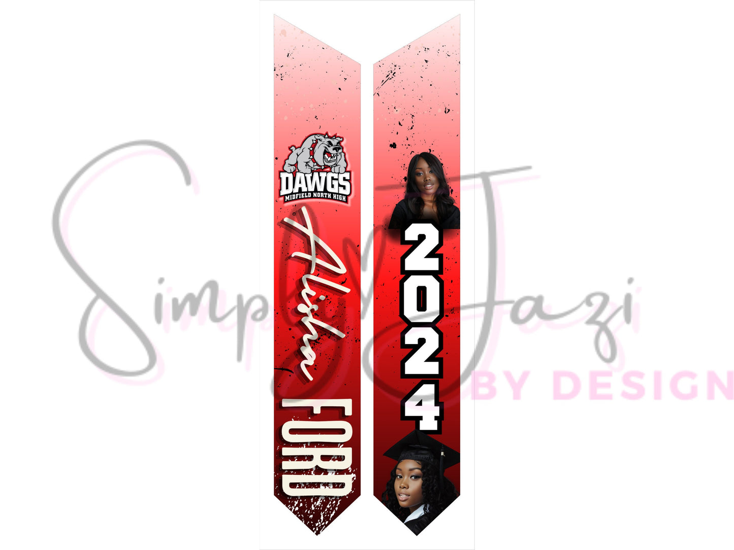 Editable Graduation Stole, Customizable Grad Stole, Canva Template, Sublimation Grad Stole, Graduation 2024, Senior Grad Stole, Senior 2024