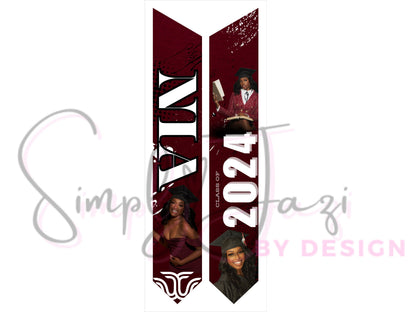 Editable Graduation Stole, Customizable Grad Stole, Canva Template, Sublimation Grad Stole, Graduation 2024, Senior Grad Stole, Senior 2024