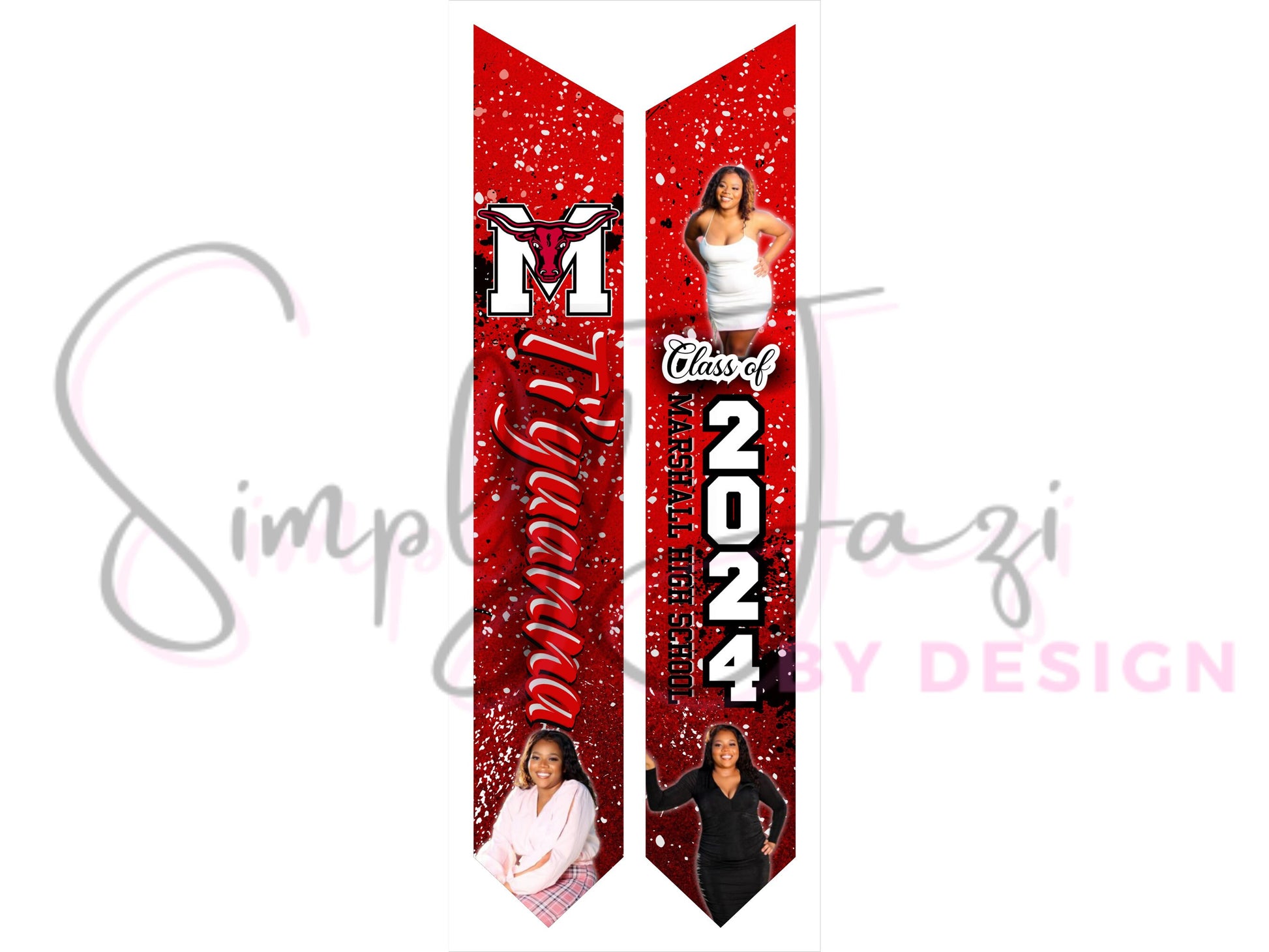 Editable Graduation Stole, Customizable Grad Stole, Canva Template, Sublimation Grad Stole, Graduation 2024, Senior Grad Stole, Senior 2024