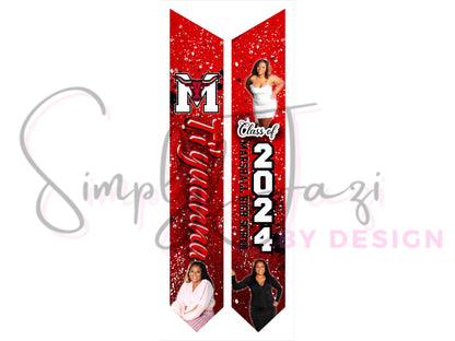 Editable Graduation Stole, Customizable Grad Stole, Canva Template, Sublimation Grad Stole, Graduation 2024, Senior Grad Stole, Senior 2024